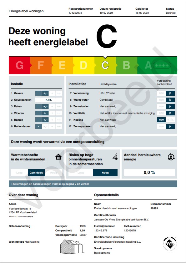 energielabel pdf voorbeeld
